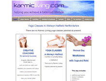 Tablet Screenshot of karmicliving.com